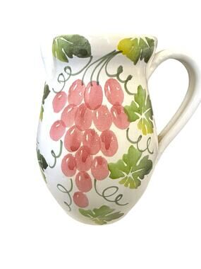 Vintage‎ Pier 1 Earthenware Lemonade Ice Tea Pitcher Jug with Handle